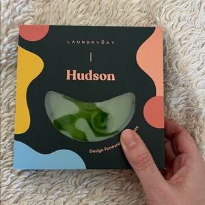 Laundry Day “Hudson” Green Glass Dish — New in Box